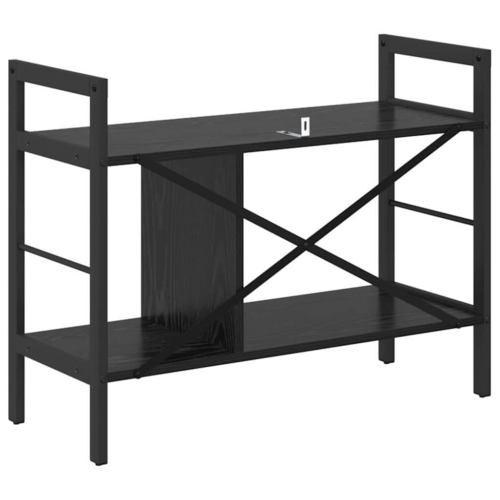vidaXL Bookshelf Black Oak 75 x 30 x 58.5 cm Engineered Wood