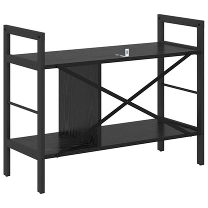 vidaXL Bookshelf Black Oak 75 x 30 x 58.5 cm Engineered Wood