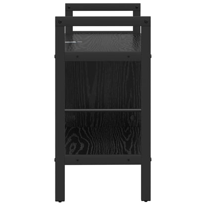 vidaXL Bookshelf Black Oak 75 x 30 x 58.5 cm Engineered Wood