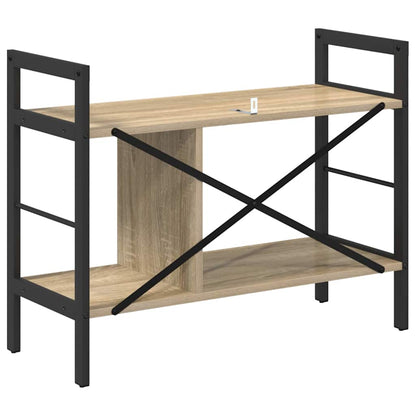 vidaXL Bookshelf 3-Tier 75 x 30 x 58.5 cm Engineered Wood Sonoma Oak
