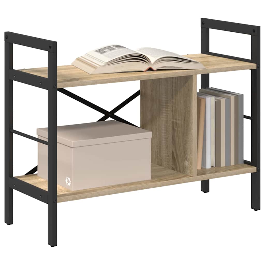 vidaXL Bookshelf Sonoma Oak 75 x 30 x 58.5 cm Engineered Wood