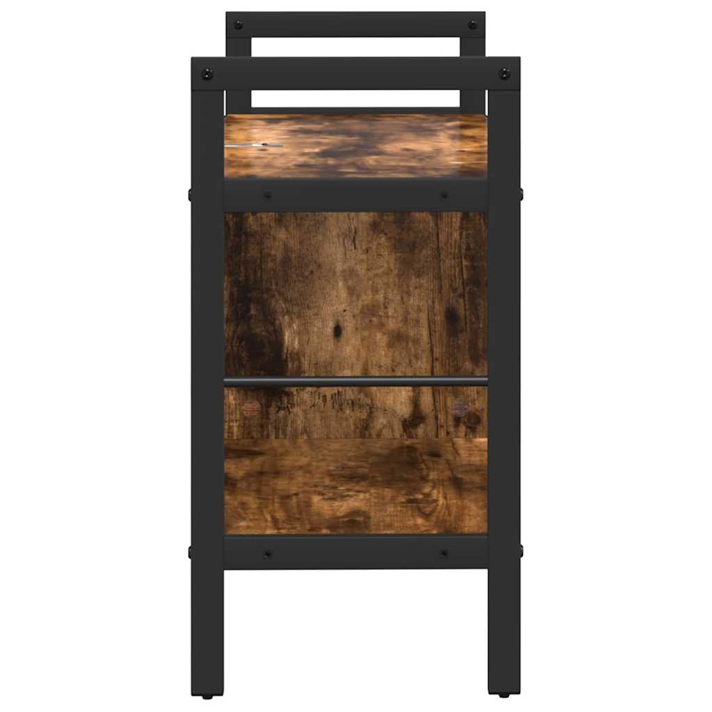 vidaXL Bookshelf Smoked Oak 75 x 30 x 58.5 cm Engineered Wood