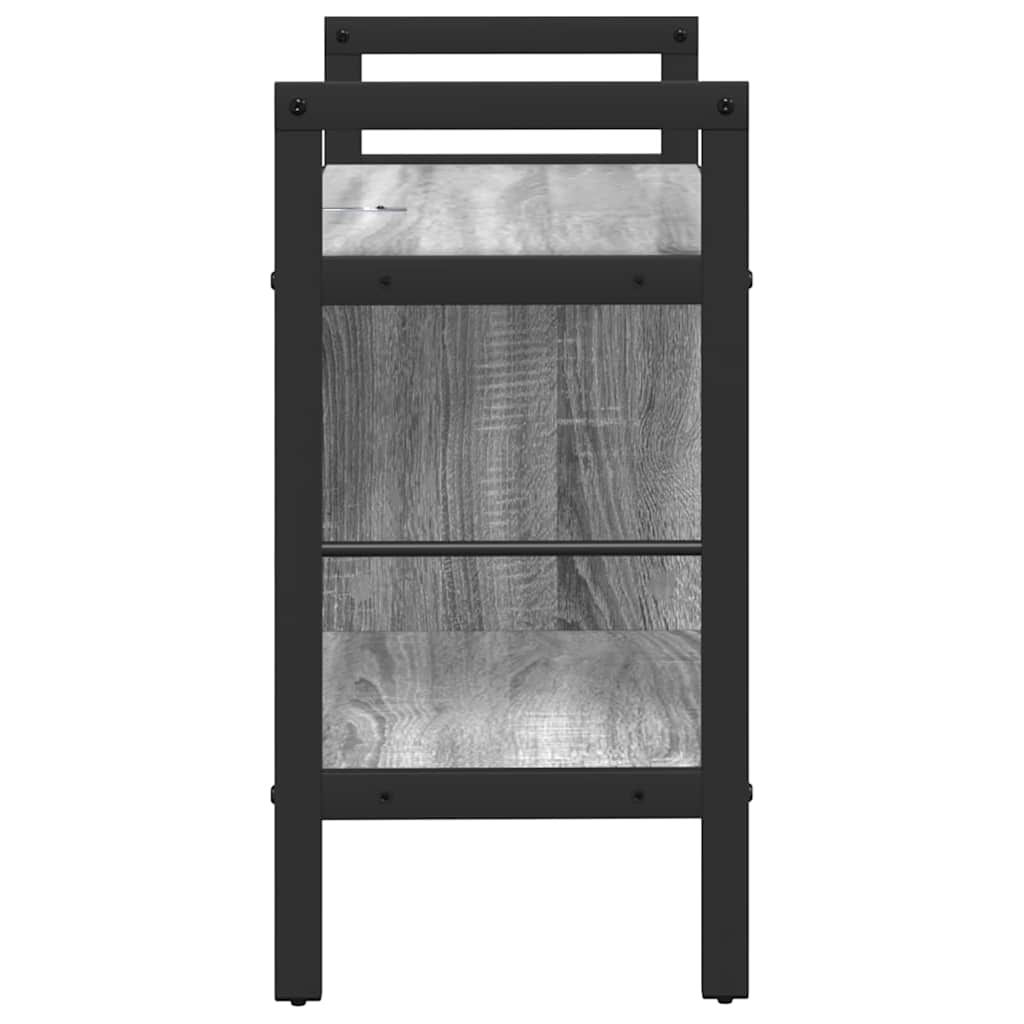 vidaXL Bookshelf Grey Sonoma 75 x 30 x 58.5 cm Engineered Wood