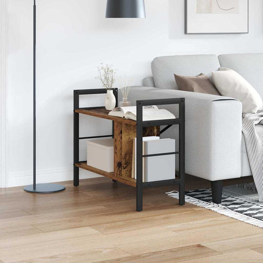 vidaXL Bookshelf 3-Tier 75 x 30 x 58.5 cm Engineered Wood Old Wood