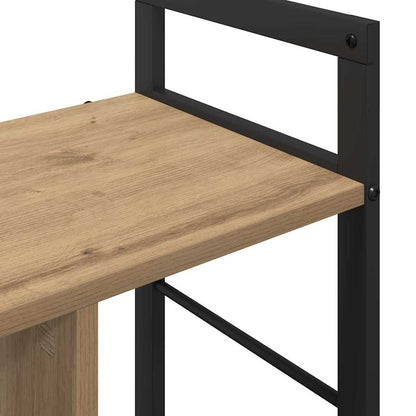 vidaXL Bookshelf 3-Tier 75 x 30 x 58.5 cm Engineered Wood Artisan Oak