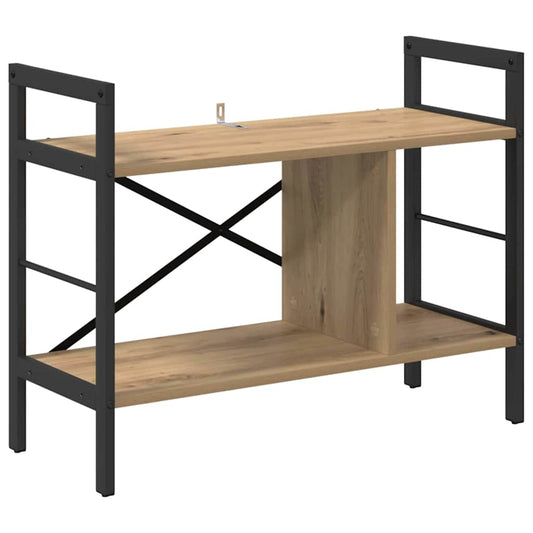 vidaXL Bookshelf 3-Tier 75 x 30 x 58.5 cm Engineered Wood Artisan Oak
