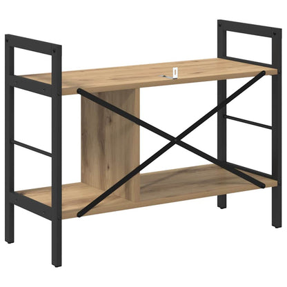 vidaXL Bookshelf 3-Tier 75 x 30 x 58.5 cm Engineered Wood Artisan Oak