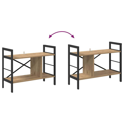 vidaXL Bookshelf 3-Tier 75 x 30 x 58.5 cm Engineered Wood Artisan Oak