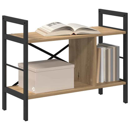 vidaXL Bookshelf 3-Tier 75 x 30 x 58.5 cm Engineered Wood Artisan Oak