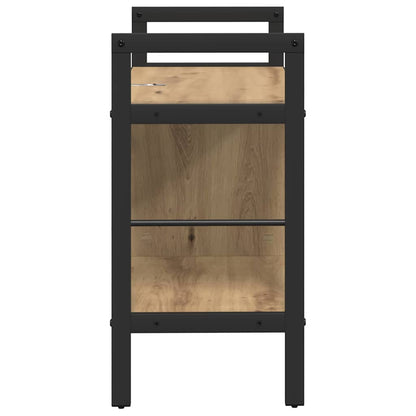 vidaXL Bookshelf 3-Tier 75 x 30 x 58.5 cm Engineered Wood Artisan Oak