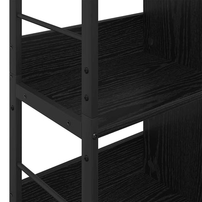 vidaXL Bookshelf 8-Tier 82 x 32 x 144.5 cm Engineered Wood Black Oak