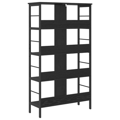 vidaXL Bookshelf 8-Tier 82 x 32 x 144.5 cm Engineered Wood Black Oak