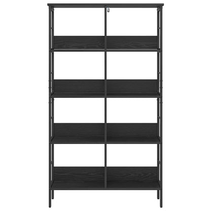 vidaXL Bookshelf 8-Tier 82 x 32 x 144.5 cm Engineered Wood Black Oak