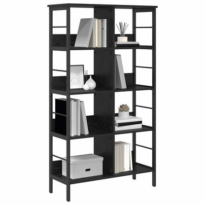 vidaXL Bookshelf 8-Tier 82 x 32 x 144.5 cm Engineered Wood Black Oak