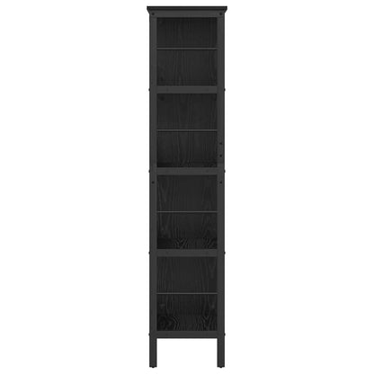 vidaXL Bookshelf 8-Tier 82 x 32 x 144.5 cm Engineered Wood Black Oak