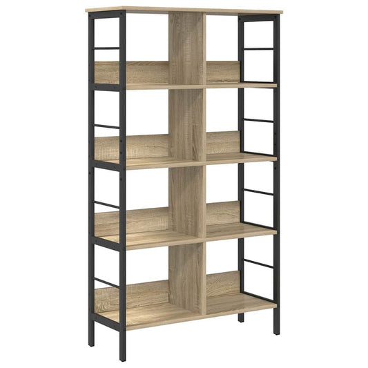 vidaXL Bookshelf 8-Tier 82 x 32 x 144.5 cm Engineered Wood Sonoma Oak