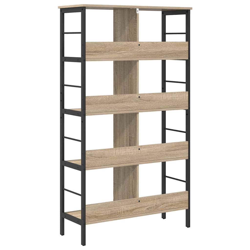 vidaXL Bookshelf 8-Tier 82 x 32 x 144.5 cm Engineered Wood Sonoma Oak