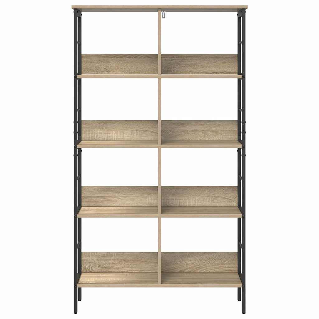 vidaXL Bookshelf 8-Tier 82 x 32 x 144.5 cm Engineered Wood Sonoma Oak