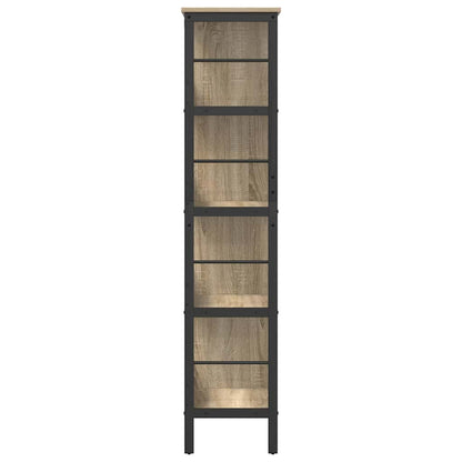 vidaXL Bookshelf 8-Tier 82 x 32 x 144.5 cm Engineered Wood Sonoma Oak
