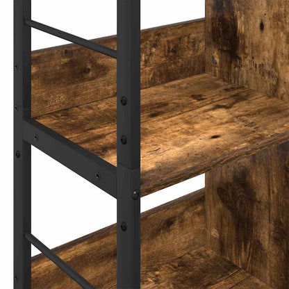 vidaXL Bookshelf 8-Tier 82 x 32 x 144.5 cm Engineered Wood Smoked Oak
