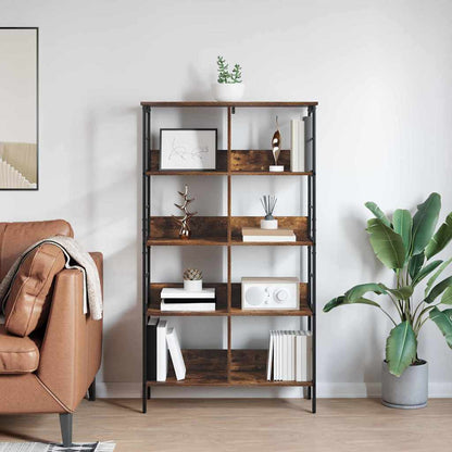 vidaXL Bookshelf 8-Tier 82 x 32 x 144.5 cm Engineered Wood Smoked Oak