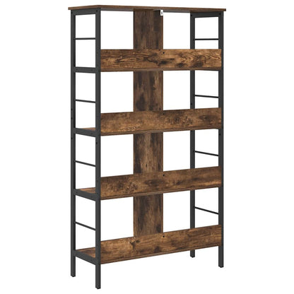 vidaXL Bookshelf 8-Tier 82 x 32 x 144.5 cm Engineered Wood Smoked Oak