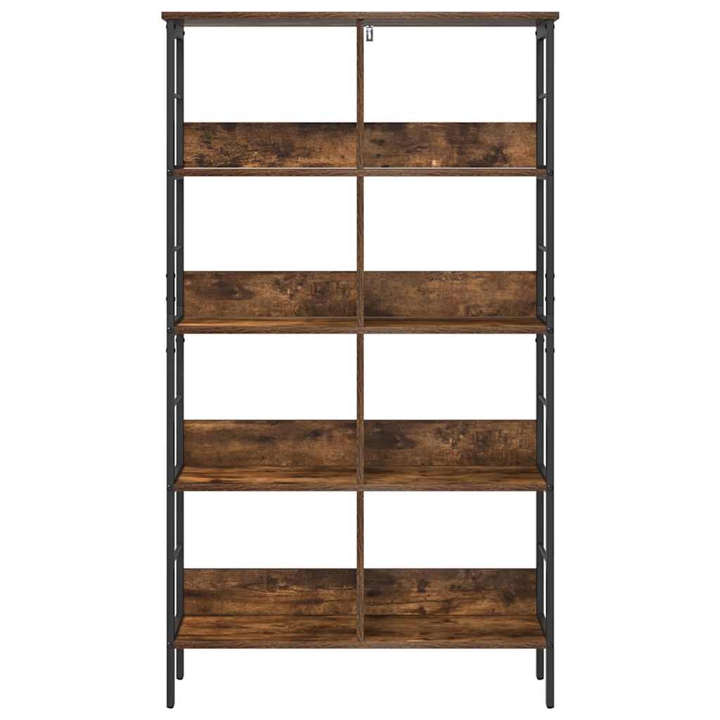 vidaXL Bookshelf 8-Tier 82 x 32 x 144.5 cm Engineered Wood Smoked Oak