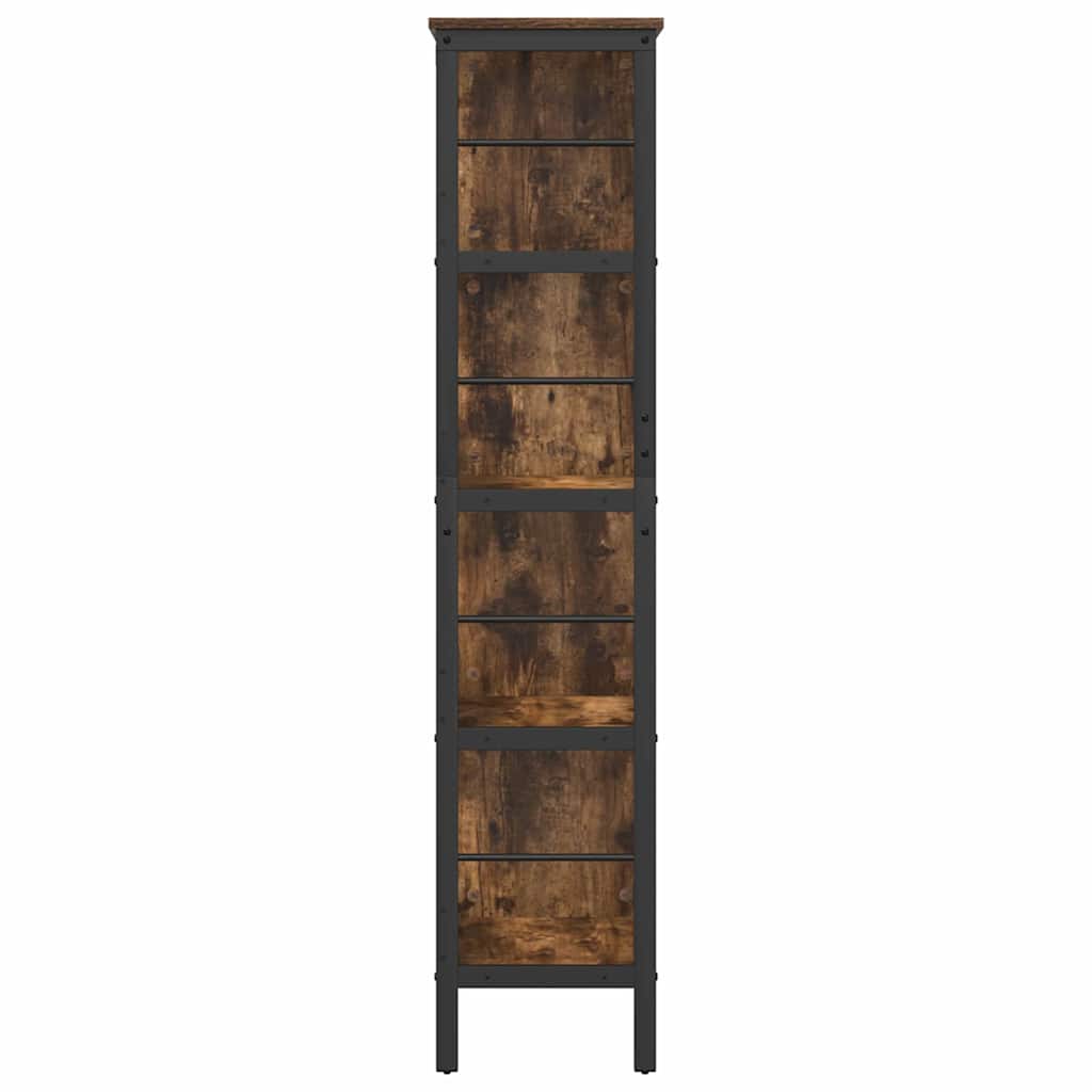 vidaXL Bookshelf 8-Tier 82 x 32 x 144.5 cm Engineered Wood Smoked Oak