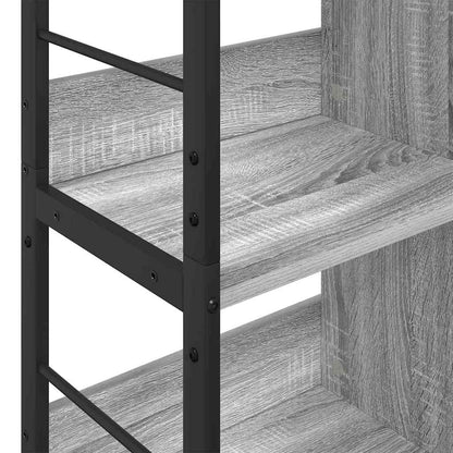 vidaXL Bookshelf 8-Tier 82 x 32 x 144.5 cm Engineered Wood Grey Sonoma