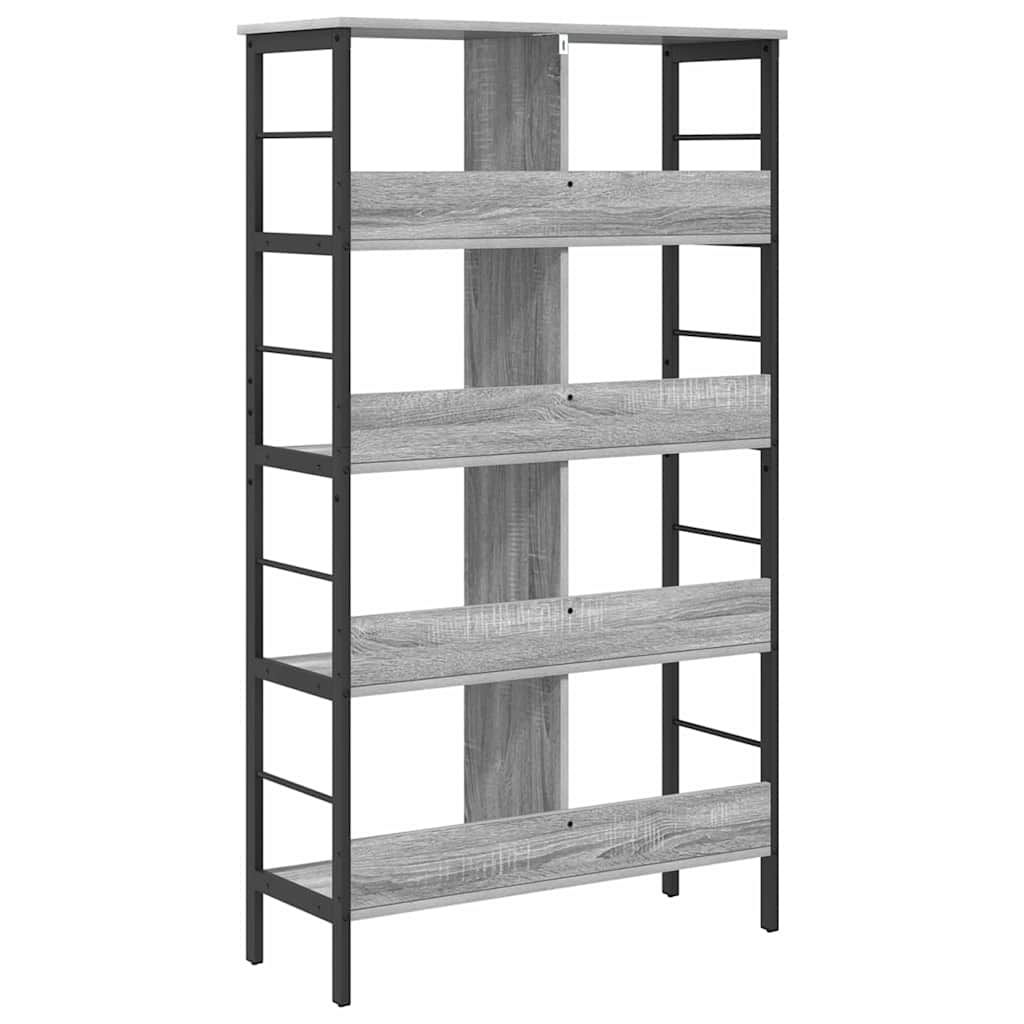 vidaXL Bookshelf 8-Tier 82 x 32 x 144.5 cm Engineered Wood Grey Sonoma