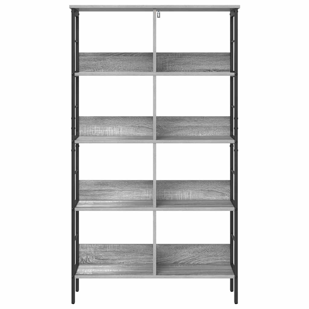 vidaXL Bookshelf 8-Tier 82 x 32 x 144.5 cm Engineered Wood Grey Sonoma