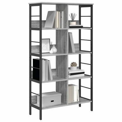 vidaXL Bookshelf 8-Tier 82 x 32 x 144.5 cm Engineered Wood Grey Sonoma