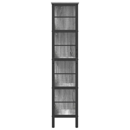 vidaXL Bookshelf 8-Tier 82 x 32 x 144.5 cm Engineered Wood Grey Sonoma