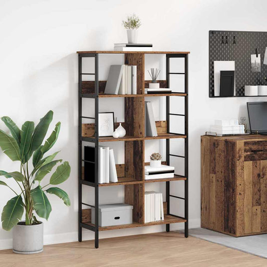 vidaXL Bookshelf 8-Tier 82 x 32 x 144.5 cm Engineered Wood Old Wood