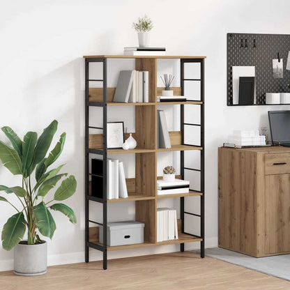 vidaXL Bookshelf 8-Tier 82 x 32 x 144.5 cm Engineered Wood Artisan Oak