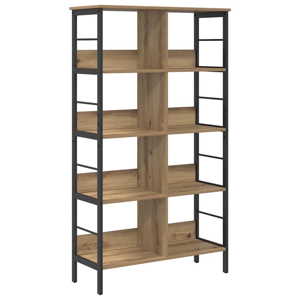 vidaXL Bookshelf 8-Tier 82 x 32 x 144.5 cm Engineered Wood Artisan Oak