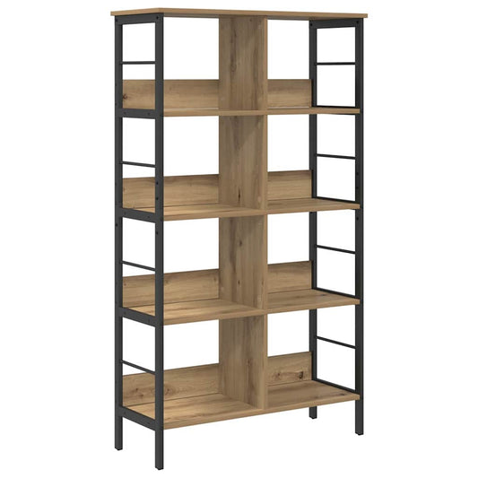vidaXL Bookshelf 8-Tier 82 x 32 x 144.5 cm Engineered Wood Artisan Oak
