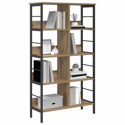 vidaXL Bookshelf 8-Tier 82 x 32 x 144.5 cm Engineered Wood Artisan Oak