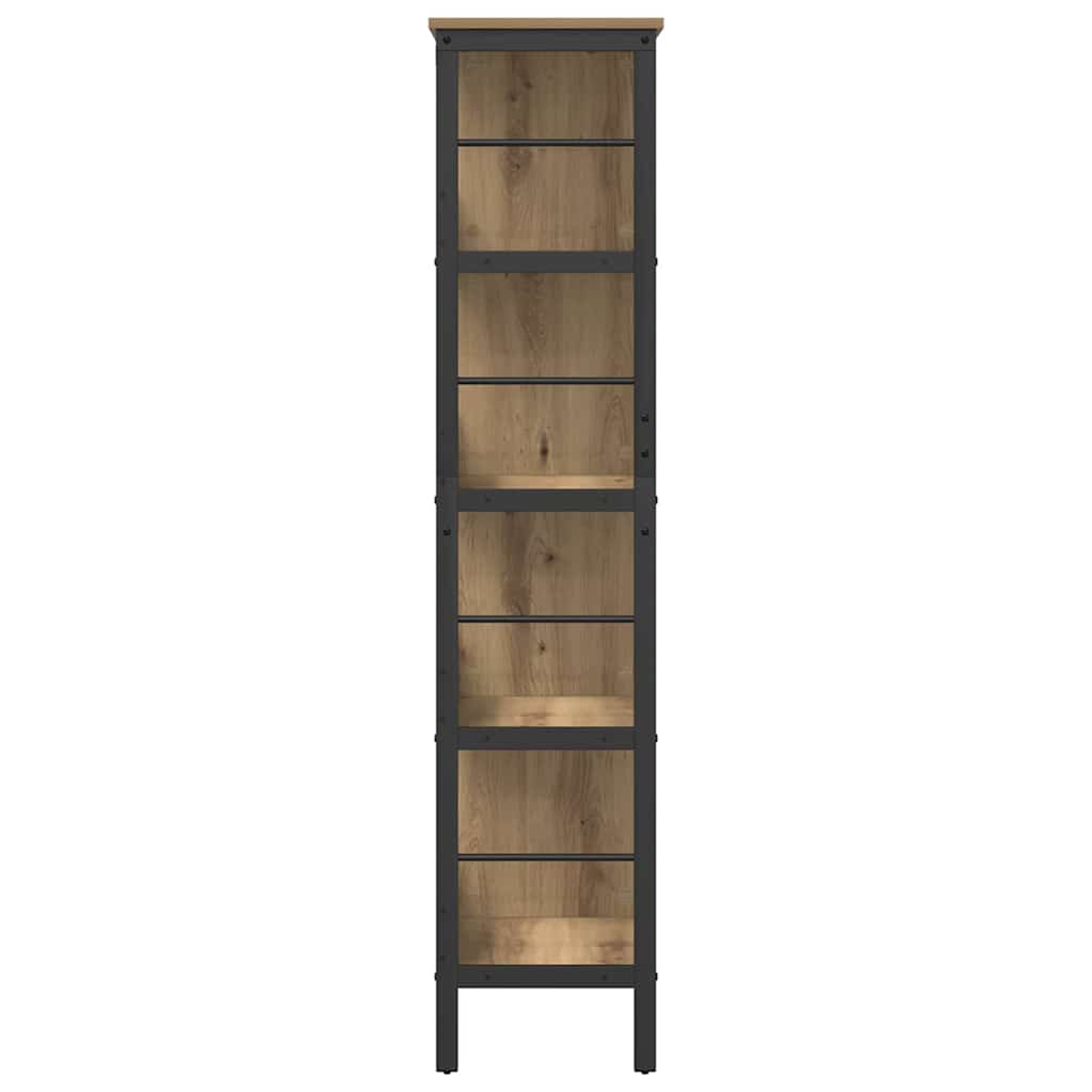 vidaXL Bookshelf 8-Tier 82 x 32 x 144.5 cm Engineered Wood Artisan Oak