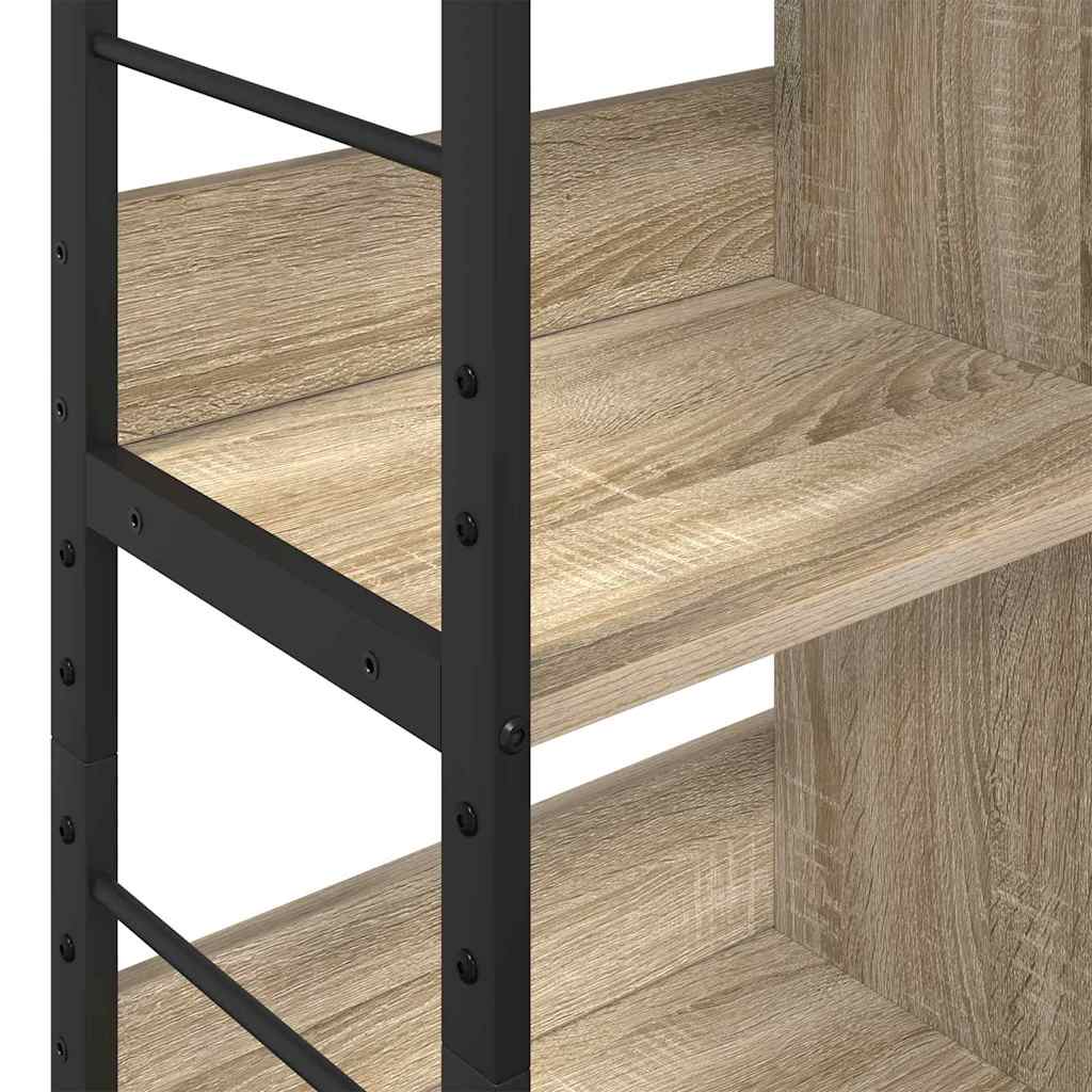 vidaXL Bookshelf 6-Tier 82 x 32 x 112 cm Engineered Wood Sonoma Oak