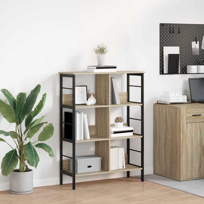 vidaXL Bookshelf 6-Tier 82 x 32 x 112 cm Engineered Wood Sonoma Oak