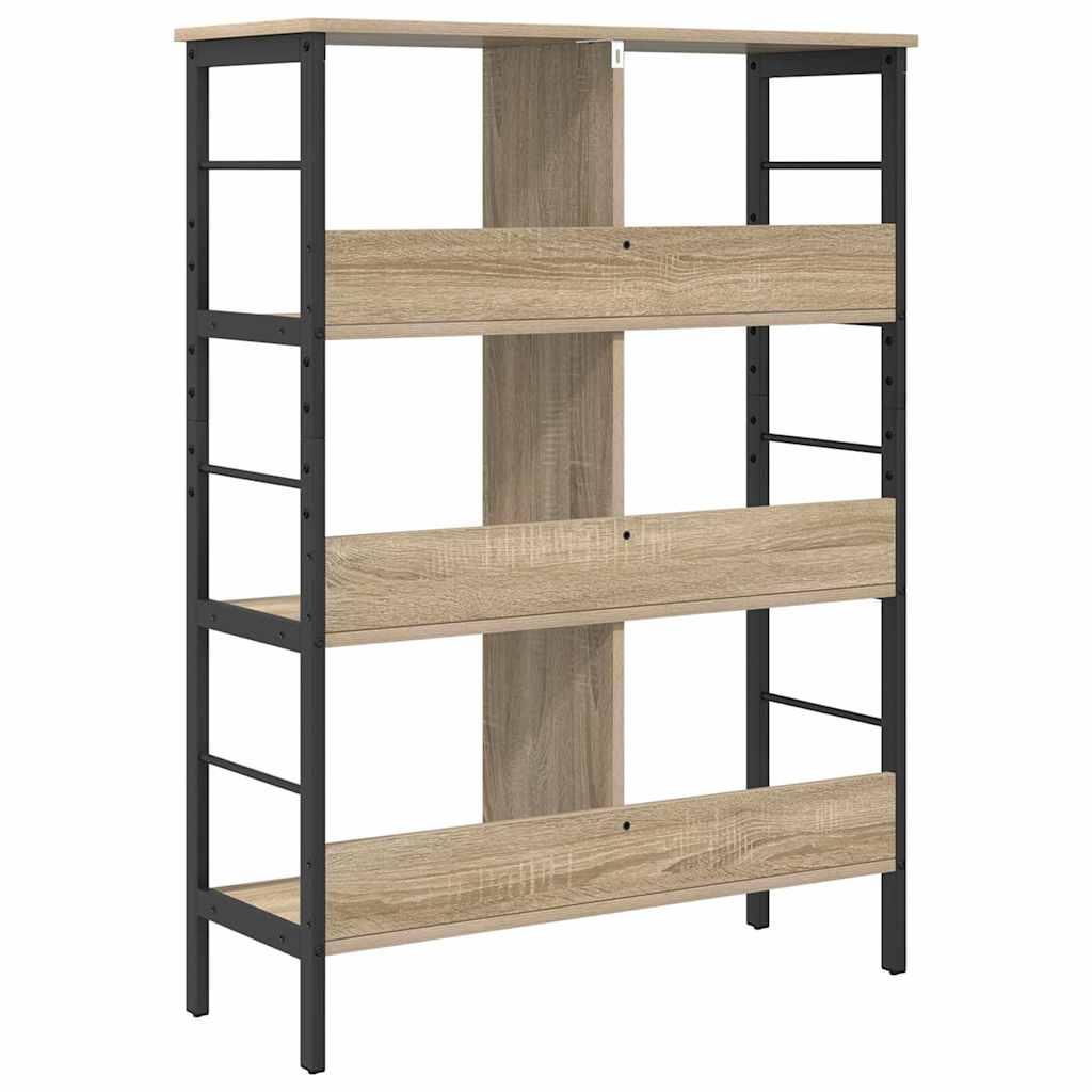 vidaXL Bookshelf 6-Tier 82 x 32 x 112 cm Engineered Wood Sonoma Oak
