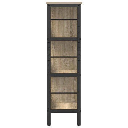 vidaXL Bookshelf 6-Tier 82 x 32 x 112 cm Engineered Wood Sonoma Oak