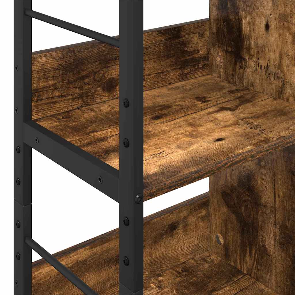 vidaXL Bookshelf 6-Tier 82 x 32 x 112 cm Engineered Wood Smoked Oak