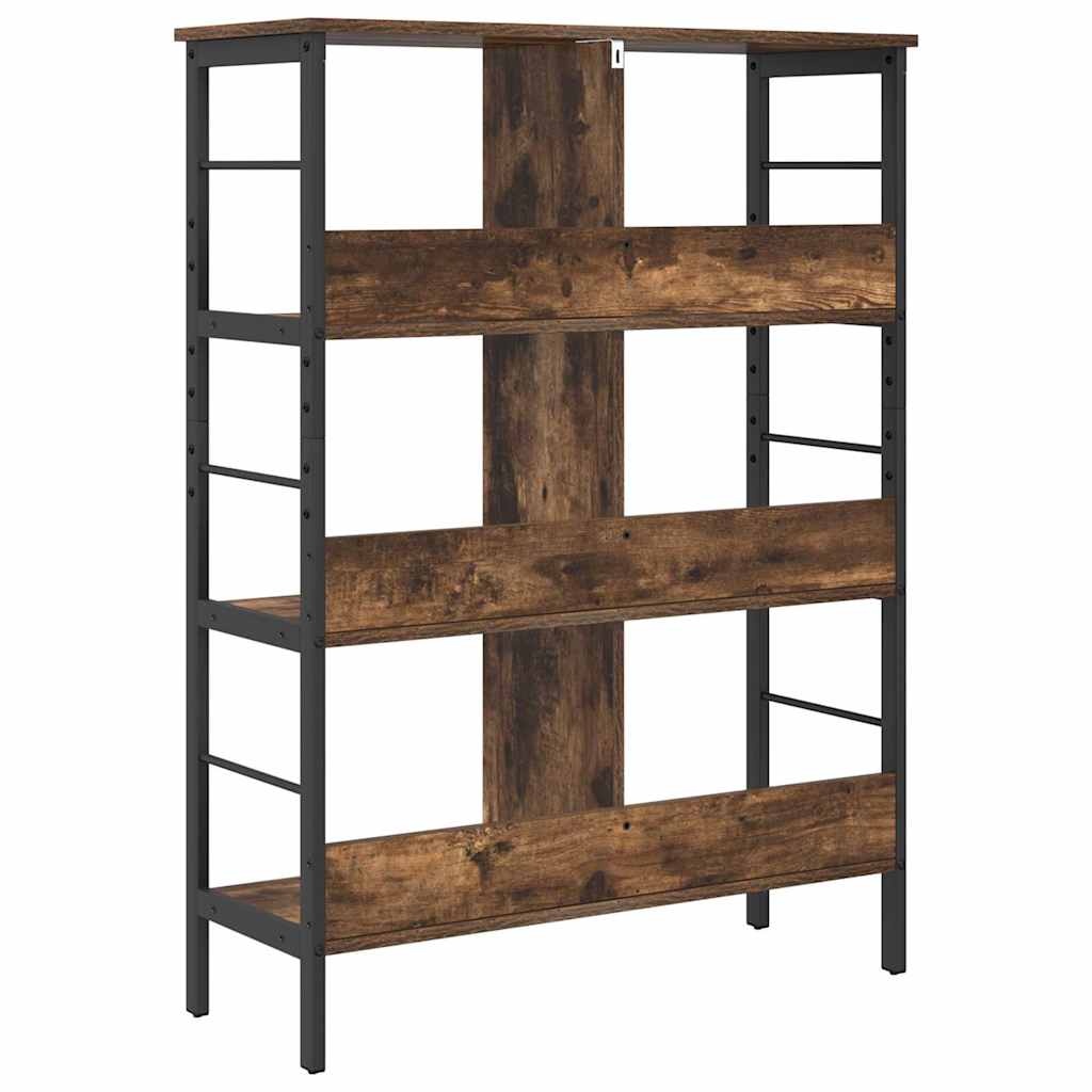 vidaXL Bookshelf 6-Tier 82 x 32 x 112 cm Engineered Wood Smoked Oak