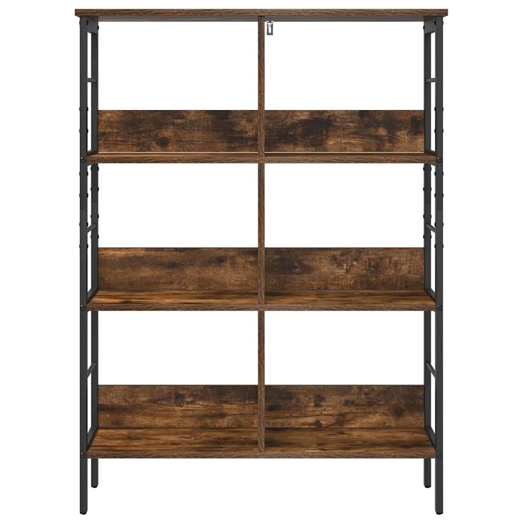 vidaXL Bookshelf 6-Tier 82 x 32 x 112 cm Engineered Wood Smoked Oak