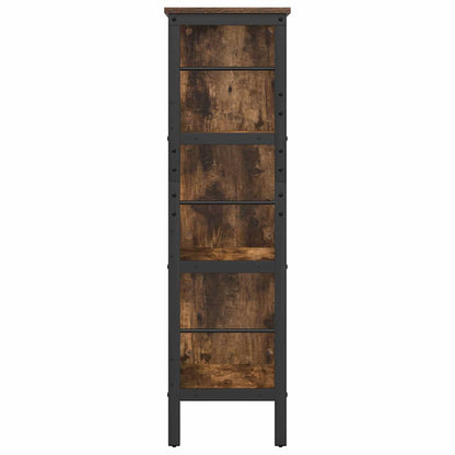 vidaXL Bookshelf 6-Tier 82 x 32 x 112 cm Engineered Wood Smoked Oak