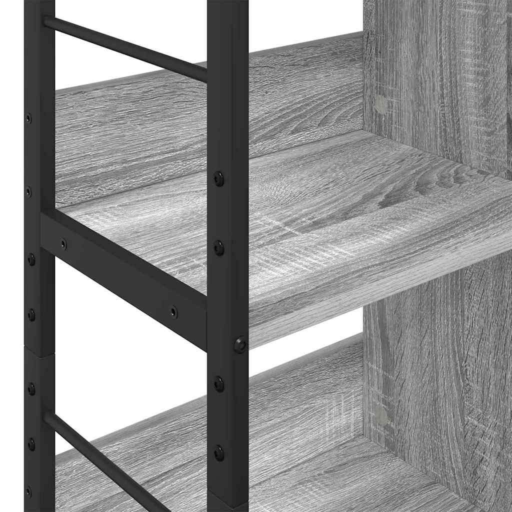 vidaXL Bookshelf 6-Tier 82 x 32 x 112 cm Engineered Wood Grey Sonoma
