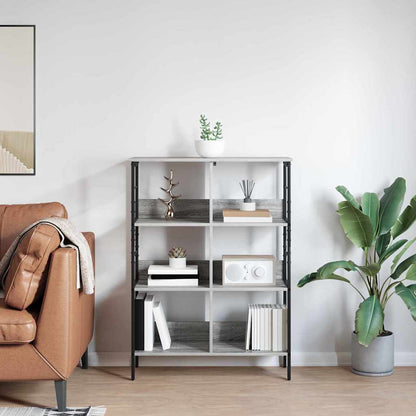 vidaXL Bookshelf 6-Tier 82 x 32 x 112 cm Engineered Wood Grey Sonoma