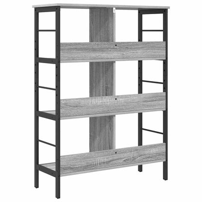vidaXL Bookshelf 6-Tier 82 x 32 x 112 cm Engineered Wood Grey Sonoma